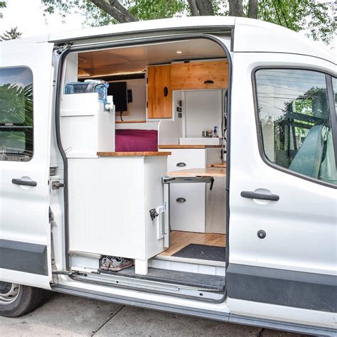 ford transit camper conversion ideas inspiration parked  paradise
