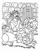 Coloring Daniel Den Lions Pages School Sunday Bible Praying Times Three Kids Lion Preschool Netart Story Activities sketch template