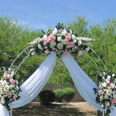 ft white metal tall arch wedding garden bridal party decoration