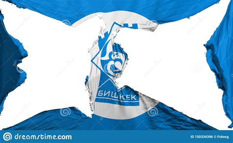 vernietigde bishkek vlag stock illustratie illustration  besnoeiing