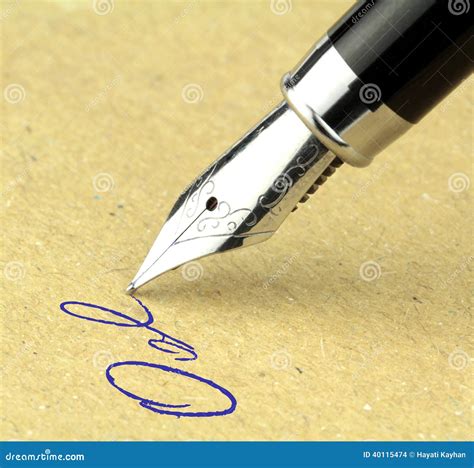 fountain  writing   paper stock photo image