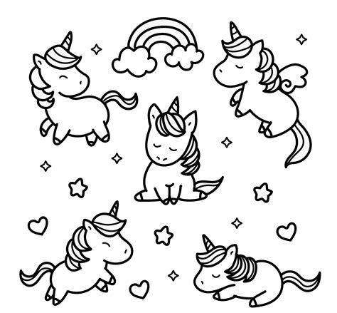 cutest  unicorn coloring pages