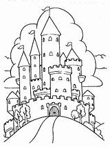 Coloring Castle Dragon Pages Castles Getcolorings Dragons sketch template