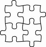Puzzle Pieces Two Clipart Clip Together sketch template