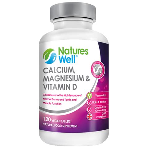 calcium magnesium and vitamin d 120 vegetarian tablets