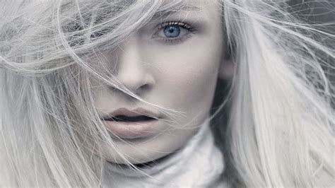 Hd Wallpaper Face Blue Eyes Blonde Women Lips Model Hair In Face