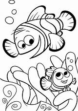 Nemo Finding Coloring Pages Fish Marlin Clown Kids Color Dory Characters Clipart Outline Fun Print Unisex Drawing Cliparts Cartoon Father sketch template