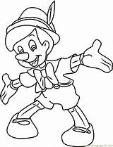 Pinocchio Coloring Smiling Pages Coloringpages101 Color Characters sketch template
