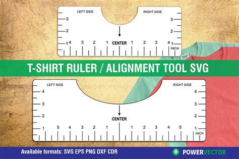 tshirt ruler alignment tool graphic  powervector creative fabrica
