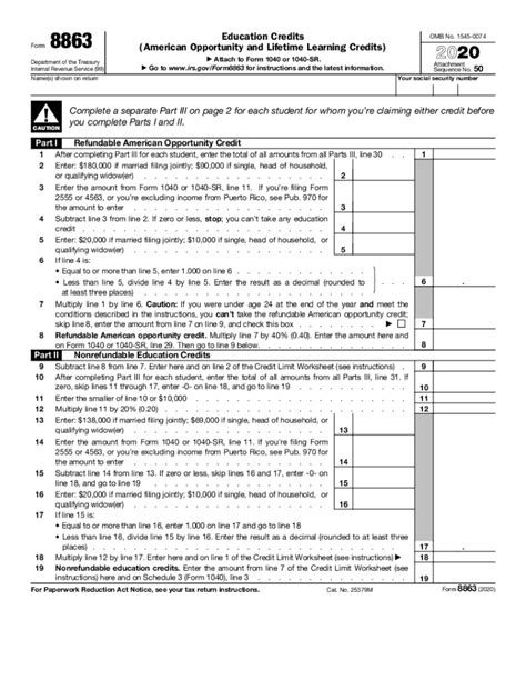 Irs 8863 2020 2022 Fill Out Tax Template Online Us Legal Forms
