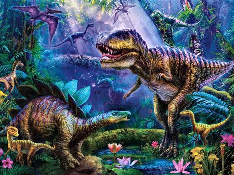 walking  dinosaurs  wallpapers dinosaurs jigsaw puzzle