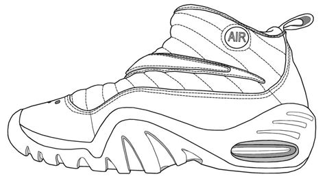 nike shoe coloring pages coloring home