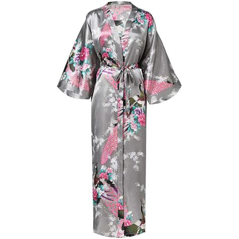 black noble nightwear kimono robe bath gowns women satin