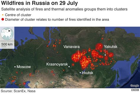 Russian Army Ordered To Tackle Massive Wildfires Bbc News