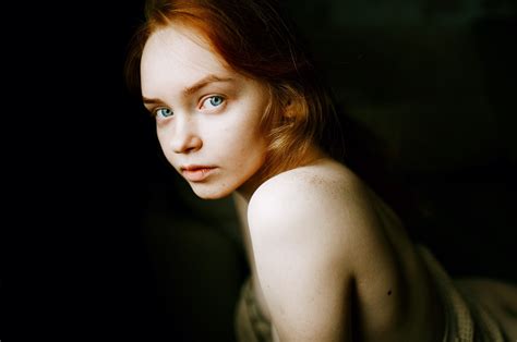 Wallpaper Women Model Marat Safin Redhead Portrait Face
