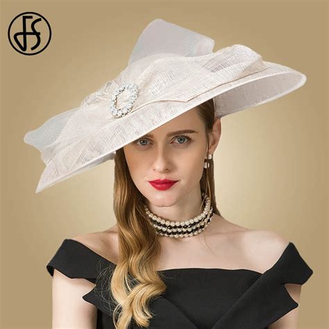 fs women vintage white linen church hat kentucky derby hats wedding