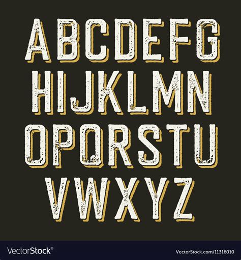 vintage alphabet letters royalty  vector image