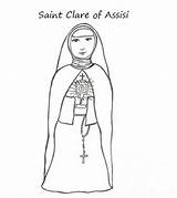 Saints Familyholiday Assisi Clare Gertrude Grade sketch template