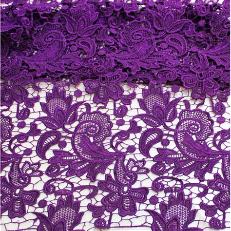 yard width  inches purple lace fabricembroidered lace