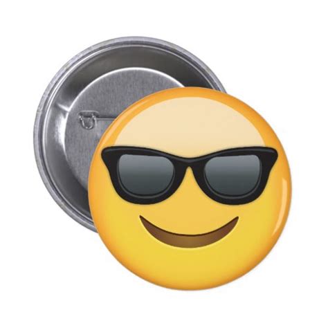 Smiling Face With Sunglasses Emoji Classic Round Sticker