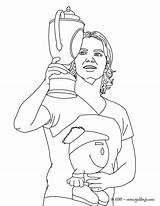 Nadal Tennis Colorier Rafael Retrato Federer Roger Trophee Mauresmo Amelie Hellokids sketch template