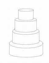 Cake Templates Tier Wedding Cakes Template Outline Sketch Drawing Layer Square Sketches Plain Decorating Visit Round sketch template
