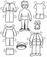 Paper Doll Coloring Printable Dolls Pages Clothes Template Clothing Boys Preschoolers Wardrobe Print Sheets Boy Own Paperdolls Colouring Play Color sketch template