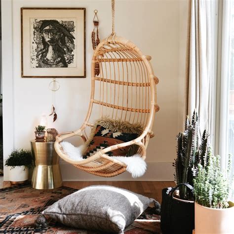 bohemianhangingchair hanging chair bohemian living room living