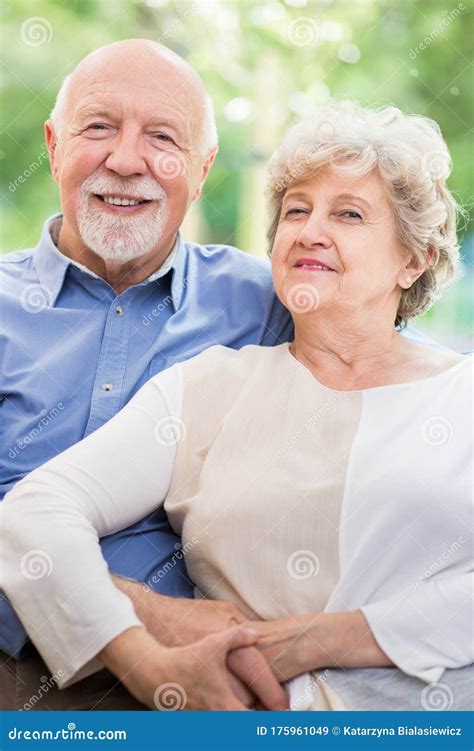 Senior Couple Siting Together At Home Stock Image Image Of Living