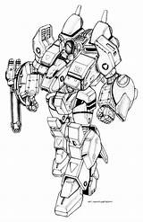 Robotech Golem Colorear Battloid Mjolnir Kleurplaat Isb Mk Chuckwalton Mecha Macross Armor sketch template