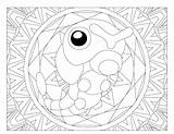 Pokemon Caterpie Mandalas Coloriage Windingpathsart Cherrim Gratuitement Raskrasil sketch template