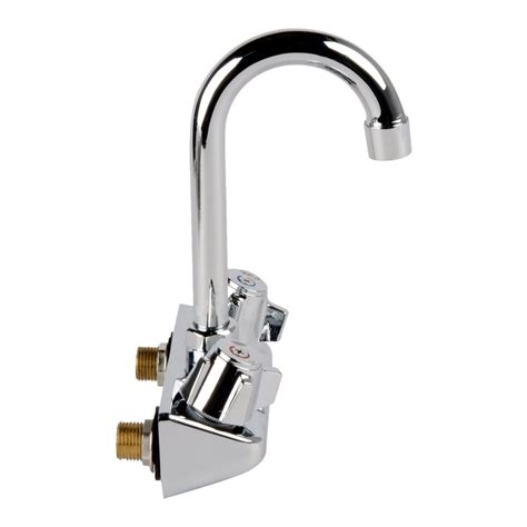 wall mount faucet    gooseneck spout  gpm aerator  centers  lever handles