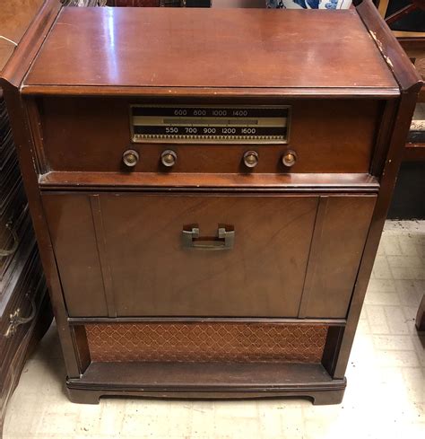 vintage philco console radio stereo record player