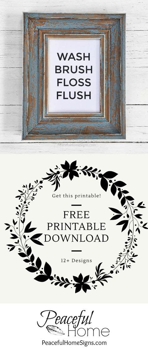 farmhouse bathroom signs printable  trendy ideas