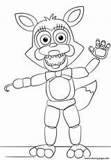 Pages Lolbit Coloring Five Nights Freddys Template sketch template