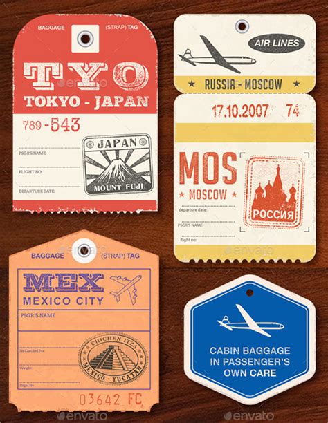 downloadable luggage tag templates