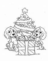 Coloring Pages Dog Dogs Christmas Puppy Printable Puppies Corgi Kids Cute Color Colouring Hard Frank Lisa Tree Print Two Adult sketch template