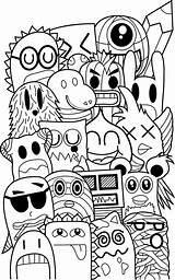 Doodle Coloring Friends Monster Doodles Kawaii Ii Cute Deviantart Pages Coloriage Drawings Designs Dessin Drawing Sheets Funny Random Google Mandala sketch template