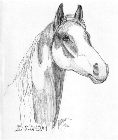 horse sketch   jen monson art  jen pinterest sketches
