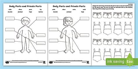 Ks1 Private Body Parts Activity Rshe Resources Twinkl