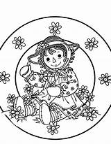 Ann Raggedy Coloring Pages Andy Printable Colouring sketch template