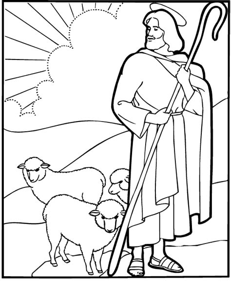 good shepherd coloring page sundayschoolist