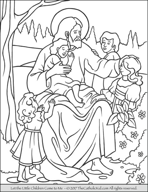 jesus    children    coloring page