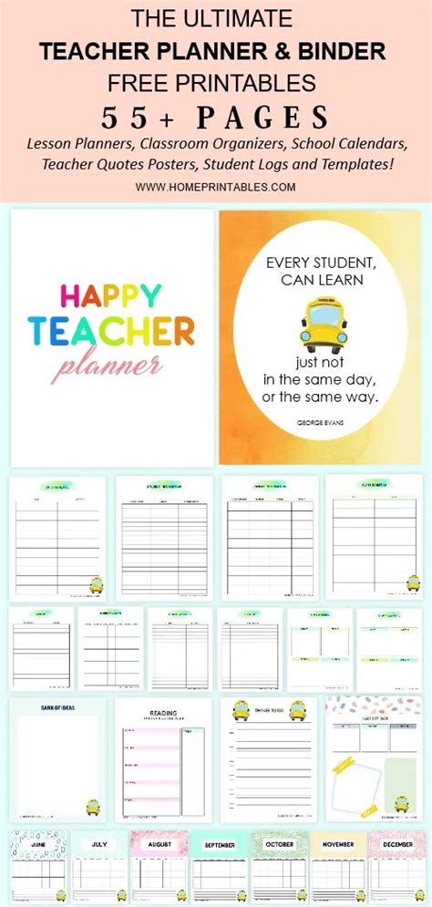 teacher planner printable  pages    organized