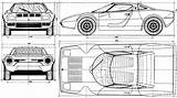 Lancia Stratos Blueprint Delta Rally sketch template