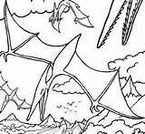 Pages Quetzalcoatlus Coloring Pterodactylus Coloringpagesonly Pterosaur sketch template