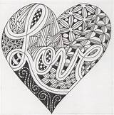 Zentangle Patterns Zentangles Doodle Coloring Pages Zen Drawings Doodles Adult Heart Easy Flickr Tangle Sept Choose Board sketch template