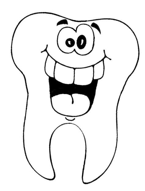 tooth coloring pages printable