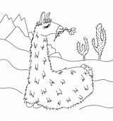 Llama Coloring Pages Lama Printable Lies Wonder sketch template
