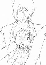 Butler Coloring Ciel Pages Anime Grell Sebastian Drawing Colouring Getdrawings Phantomhive Searches Recent sketch template